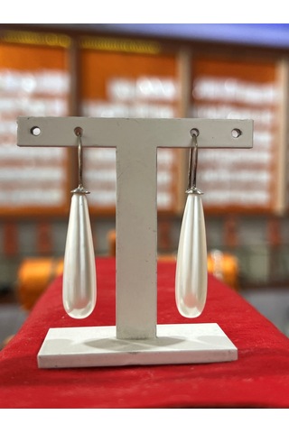 Firuze Gümüş Damla Modeli Asmalı İnci Gümüş Küpef16001240