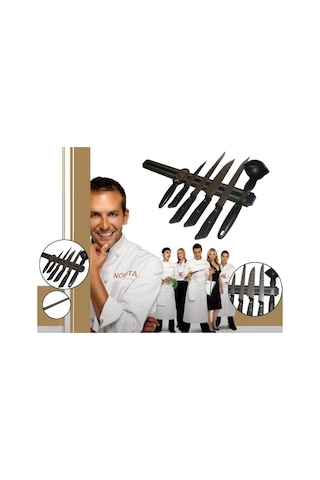 Mıknatıslı Bıçak Askısı 33cm. Go50609799200 Ahşap - Siyah