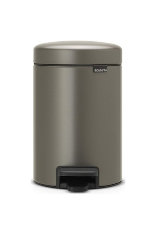 Tret Çöp Kovası, İç Kovalı, Plastik, Çelik, Çelik, Gri Platinum , 3 Liter