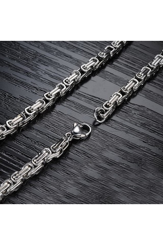 Chavin 5 Mm. Kral Çelik Erkek Zincir Gri Renk As62 (478254967)