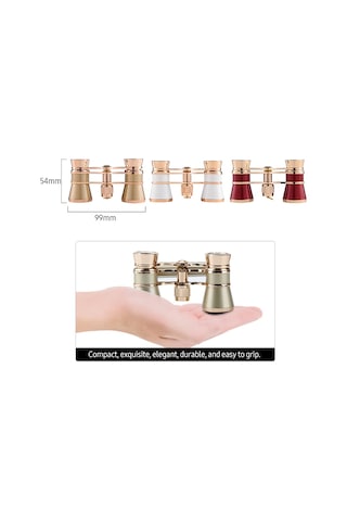 Yaozixa Kadınlar İçin Klasik Kolyeli 3x25 Binokül, Tam Metal Gövde, Bak4 Prisma Ve Fmc Lensli, Tiyatro-opera İçin Kısa Mesafe Görüntüleme