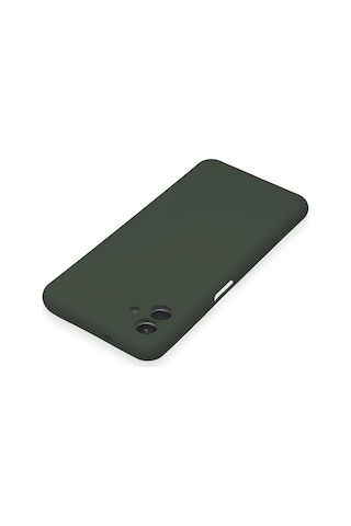 Newface - 394 - Samsung Galaxy A04e Kılıf Nano İçi Kadife Silikon - - Metemıx - Koyu Yeşil