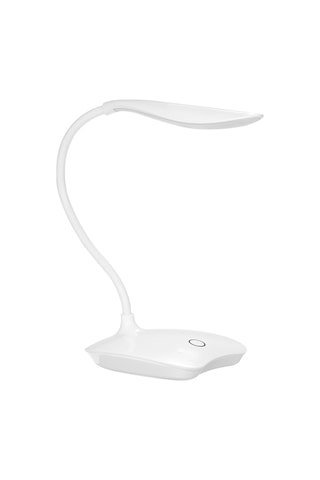 Vkemall Led Usb Şarj Edilebilir Masa Lambası - 360 Döner Kafa Ve Esnek Boru, 3 Aydınlatma Seviyesi, Göz Koruyucu Beyaz Işık, 1200mah Pil Beyaz