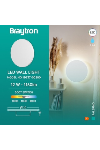 Beyaz Modern Ip65 Iç&dış Mekan Aydınlatma Armatürü Aplik