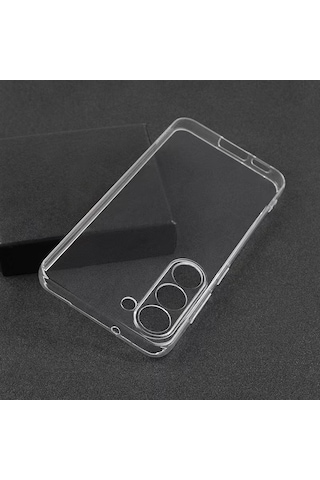 Samsung Galaxy A14 İle Uyumlu Kılıf Şeffaf Kamera Korumalı Esnek Silikon Telefon Kılıfı Kapak