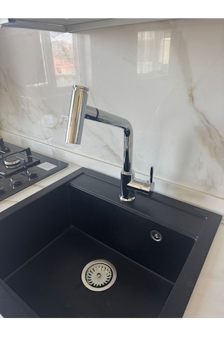 Spiralli 2 Fonksiyonlu Pirinç Eviye Bataryası Gri