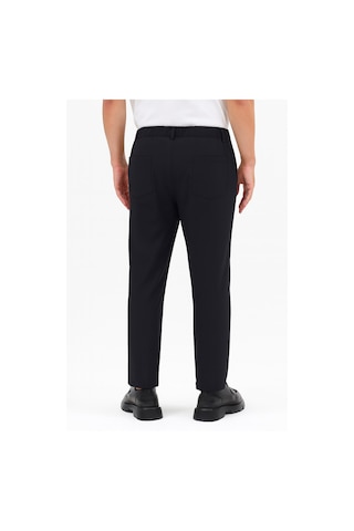 Goffra Erkek Streç Kumaş Relaxed Beli Lastikli Pantolon Siyah
