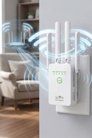 4 Antenli Wi-fi Sinyal Güçlendirici Menzil Genişletici Repeater İnternet Çekim Gücü Arttırıcı