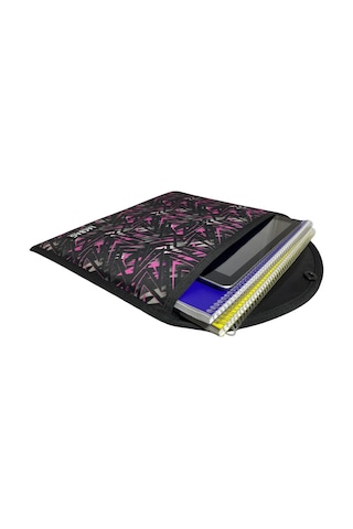 Jacbag Pembe Geometrik Kadın A4 Çıtçıtlı Dosya Defter Tablet Ve Evrak Çantası