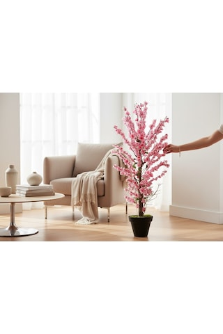 Pembe Bahar Dalı Yapay Agaç 160 Cm Yeşil