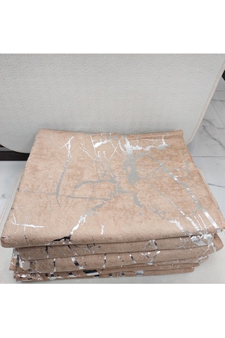 Süngerli Kadife Mermer Desen Kaymaz Koltuk Örtüsü-kahveye Gümüş Kahve
