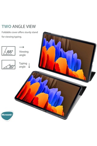 Microsonic Samsung Galaxy Uyumlu Tab S10 Plus X820 Kılıf Slim Translucent Back Smart Cover Tablet Kılıfı
