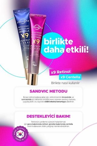 Grace Day Hassas Ciltler İçin Yatışmış Görünüm Sağlayan Centella İçeren Vegan Bakım Kremi x9Centella