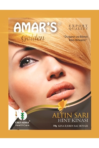Amar S Kına İçeren Saç Boyası Altın Sarı 10 G