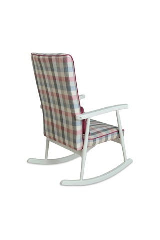 Asedia Trend Lake Pembe Ekose Sallanan Sandalye Koltuk