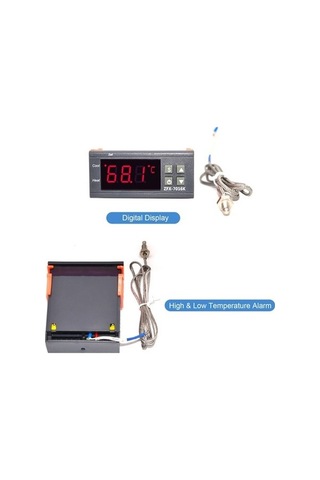 Flybuy Zfx-7016k 10a Dijital Sıcaklık Termostatı, 12v Kuluçka Dondurucu Buzdolabı İçin Optimize Edilmiş