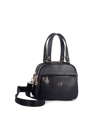 Nas Bag Kadın Çok Gözlü El Omuz Ve Çapraz Çantası 25x20 Cm Siyah Victoria