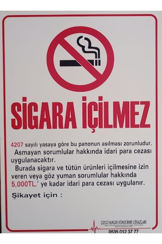 Dijital Baskı Sigara İçilmez Uyarı Levhası
