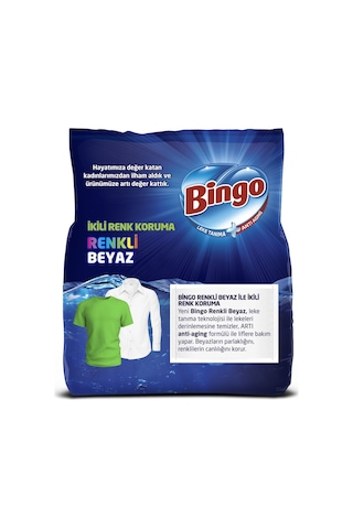 Bingo Toz Çamaşır Deterjanı Renkliler ve Beyazlar 26 Yıkama 4 KG