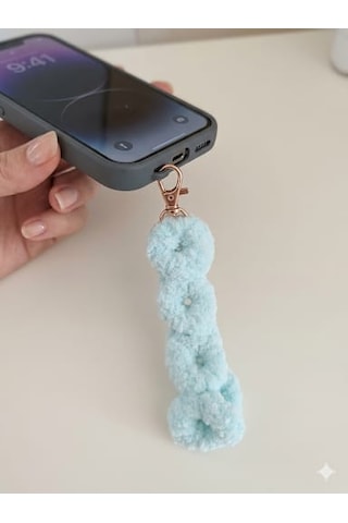 Puffy Mint Telefon Askısı