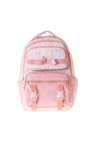 Calacilo Pleasant Kız Çocuk Kedi Baskılı Pembe İlkokul Okul Sırt Çantası - Beş Bölmeli - C4050