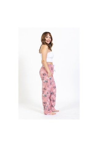 Kadın Polar Kışlık Eşofman Alt Waynap Polar Alt- Pembe