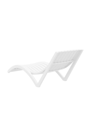 Omnipazar Trk-087 Siesta Lüks Ergonomik Slim Tasarım Şezlong Beyaz Beyaz