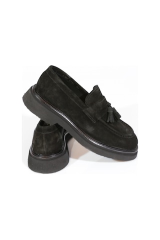 Dgn 2136 Erkek Loafer Ayakkabi Siyah Süet