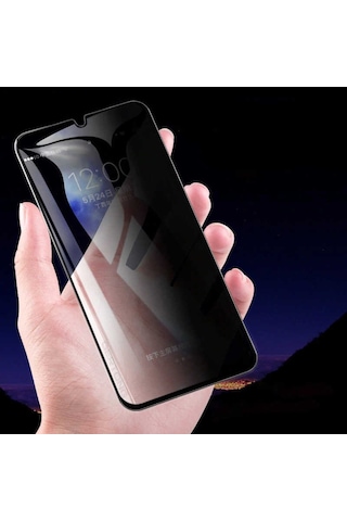 Galaxy A22 4G New 5D Privacy Hayalet Cam Ekran Koruyucu Siyah