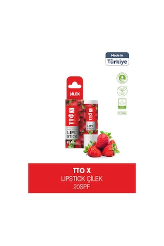 Tto X Çilek Aromalı Lipstick 20 Spf Korumalı