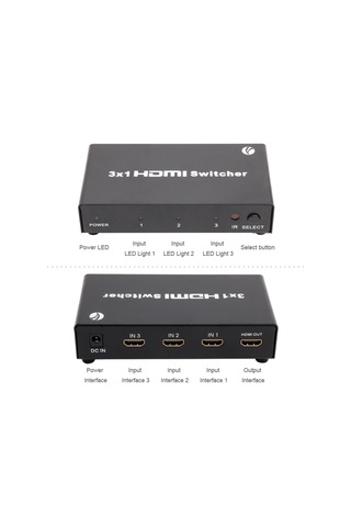 Vcom DD433 3-1 Port 1.4V 3D Metal Hdmi Switch