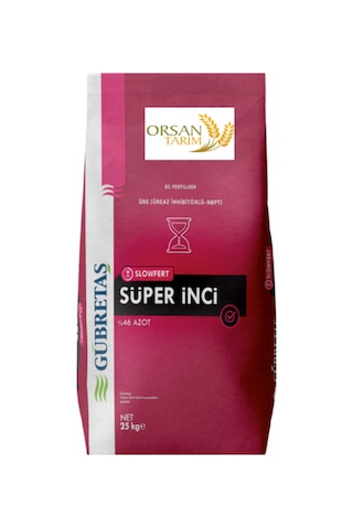 Slowfert Süper Inci Nbpt Inhibitörlü %46 Ure Azotu Yavaş Salınımlı Akıllı Gübre 25 Kg 1 Adet
