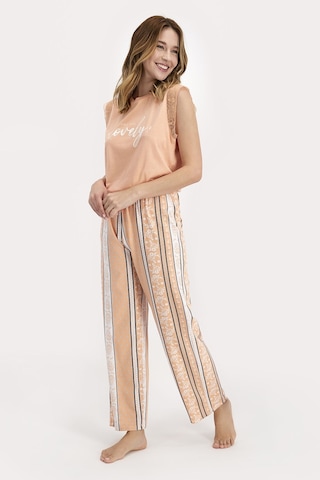 Arnetta Lovely Koyu Yavruağzı Kadın Kısa Kol Pijama Takımı 5274-26468 Koyu Yavruağzı
