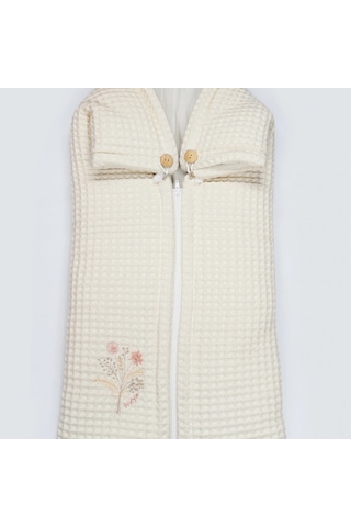 Bistyle Fermuarlı Natural Life Pike Battaniye Girl 70113 Ekru Ekru