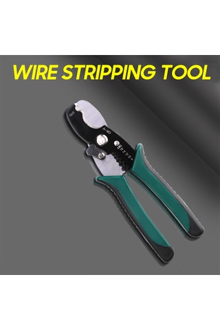 Skycity Elektrikçi İçin Çok Fonksiyonlu Telsizleyici Ve Kablosunucusu - Yeşil-siyah, 1.29-3.26mm Aralığı, 65 Çelik Malzeme