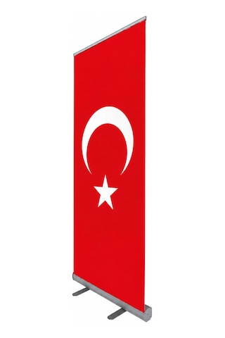 Türk Bayrağı Baskılı Roll Up Banner 100x200cm Diğer