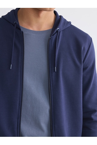 Lcwaıkıkı Basic Lacivert Erkek Fermuarlı Sweatshirt