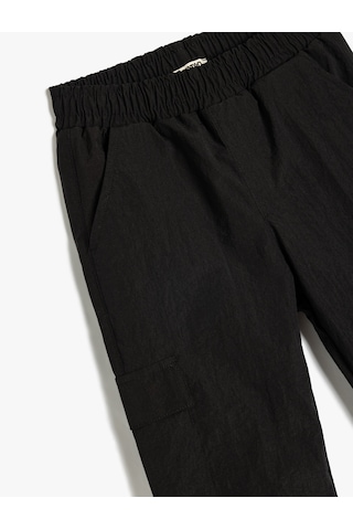 Koton Beli Lastikli Cep Detaylı Jogger Pantolon Siyah 5wkb40085tw Siyah