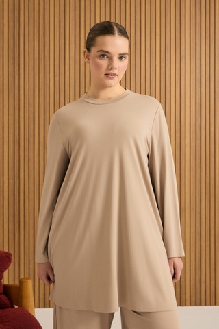 Aker Rayon Pijama Üstü Camel Camel