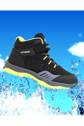 Kidessa 1767 Anatomik Tabanlı Bantlı Çocuk Trekking Spor Bot Siyah Çok Renkli