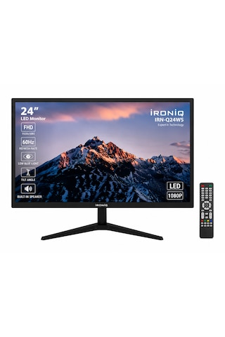 Mn6 Ironiq Irn-q24ws 24" Full Hd Led Çok Amaçlı Monitör Hdmı Vga Av Usb Hoparlörlü Kumandalı