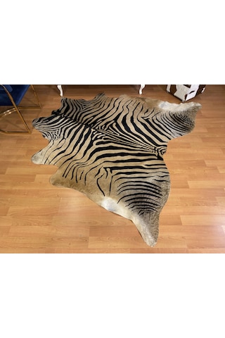 Hakiki Deri Dana Postu Kahve Zebra Baskılı 230 X 220 Cm - 2261101000013