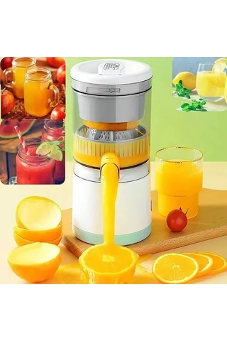Wondernest Usb Taşınabilir Portakal Meyve Sıkacağı Elektrikli Şarj Beyaz Fx Beyaz