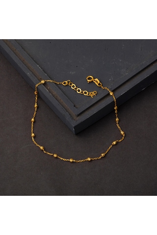 Bilezikci Dorika Top Dizili 22 Ayar Altın Halhal Sarı