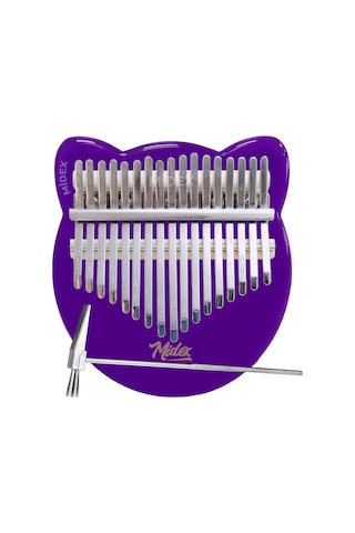 Midex KLX-660 Mor Renk Cam Kalimba 17 Tuşlu Full Set