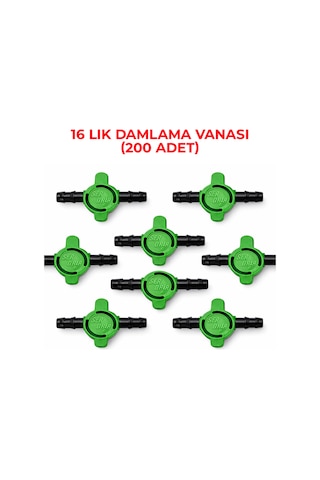 16 Mm Damlama Vanası 200 Adet Bahçe Sulama Hortum Vanası