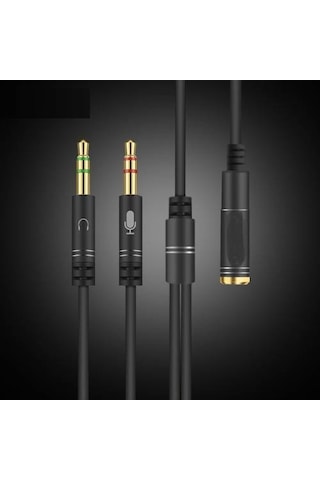 Kaliteli Kulaklık Mikrofon Ayırıcı Aparat 3.5Mm Headphone Mic Aud