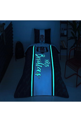 Taç Lisanslı Nevresim Takımı Beşiktaş 1903 Glow Tek Kişilik 120 X 200 Cm