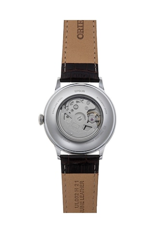 Orient Kurmalı Otomatik Deri Kahverengi Kristal Mineral Cam 41 Mm Erkek Kol Saati