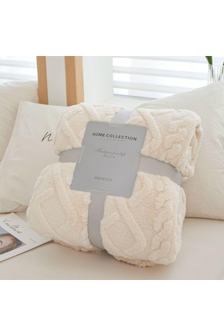 Beyaz Mercan Polar Basit Battaniye İskandinav Tarzı Çiçek Gazlı Bez Klima Yorgan Yumuşak Nefes Wrap Battaniye Yatak Örtüsü Ekose 100 150cm